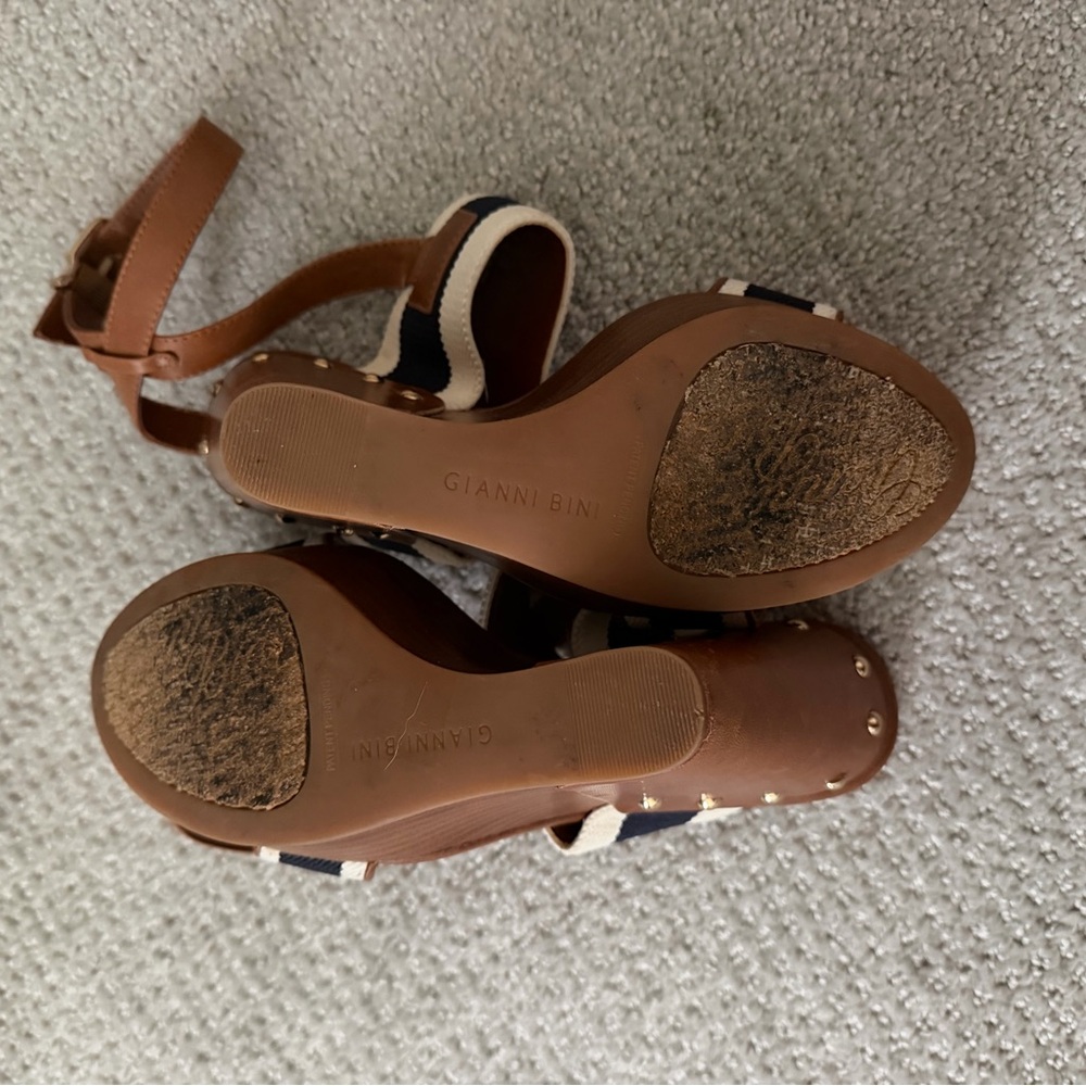 Gianni Bini “Brana” Nautical Wedge Sandals Size 6 - Picture 3 of 7